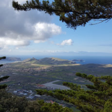 Porto Santo Blick auf das Meer bei Wanderung Pico Castelo Pico Facho