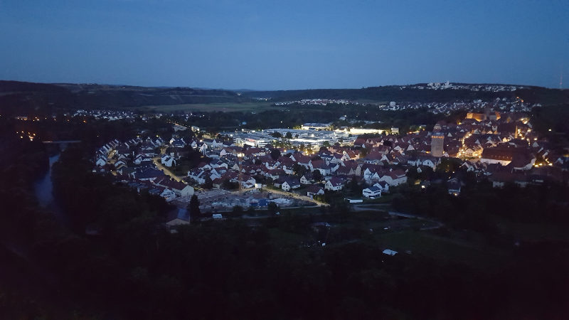 Blick hinab auf Besigheim am Neckar