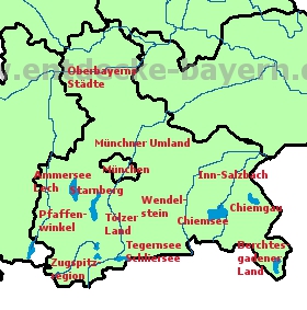Oberbayern Karte
