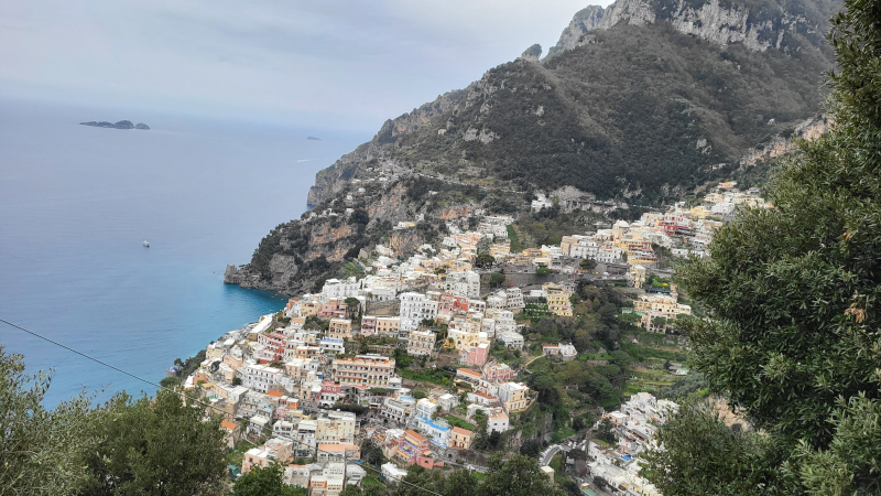 Amalfiküste Wanderung Pfad der Götter Blick auf Positano